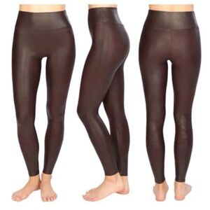 SPANX Chocolate High-Rise Leggings large
